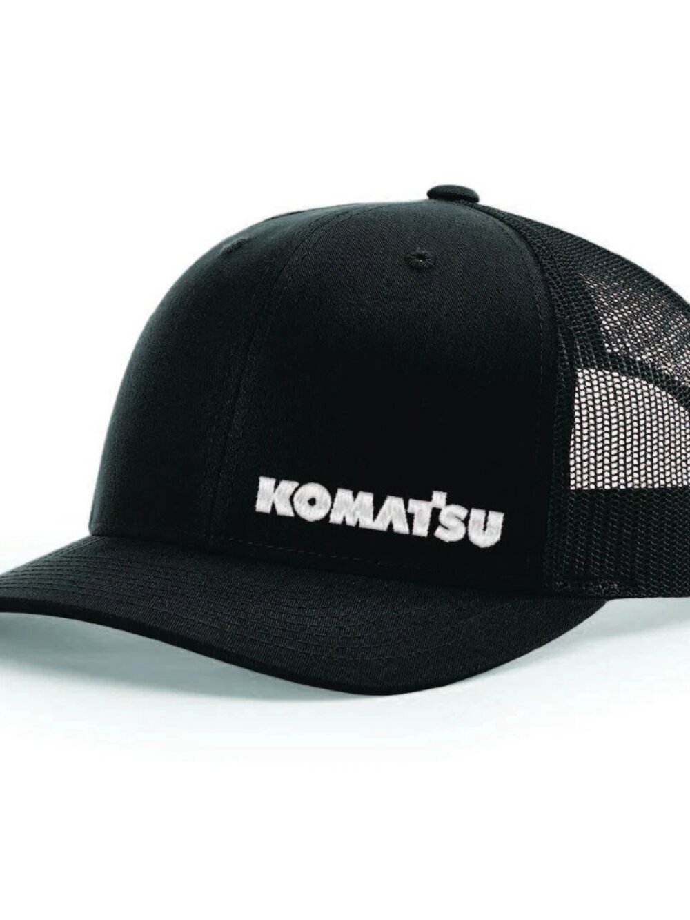 Komatsu Logo Embroidered Richardson 112 Trucker Hat Cap - BRAND NEW Black Snapba